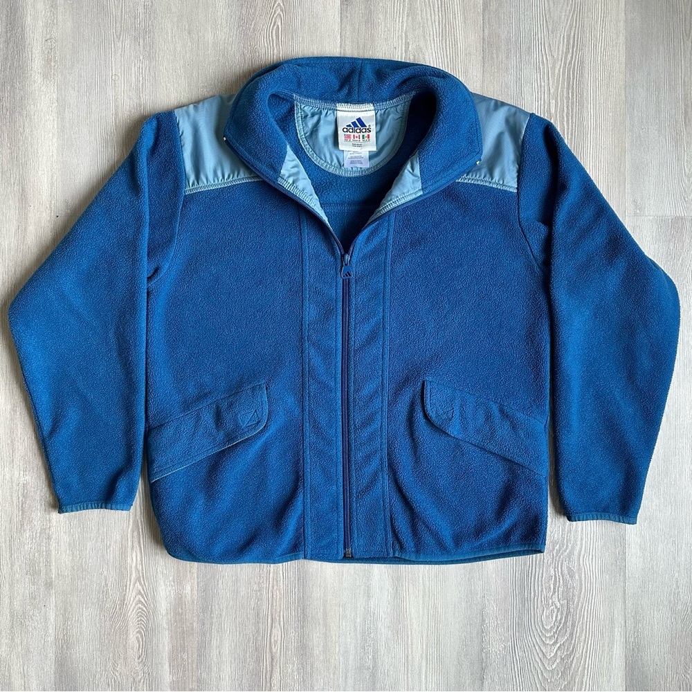 Vintage ‘99 Adidas Fleece Jacket sz. M - Picture 2 of 8